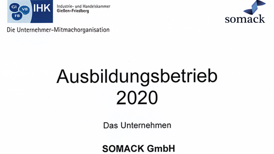 Somack ist Ausbildungsbetrieb 2020